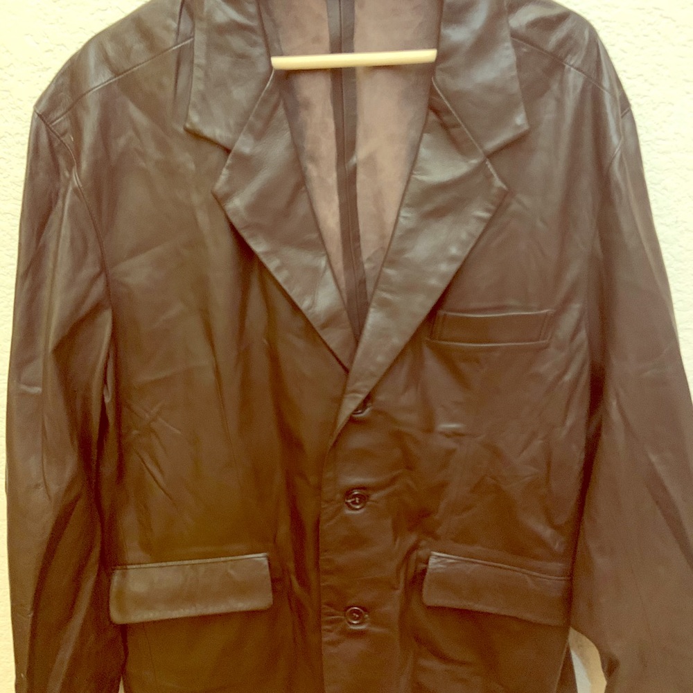 Men soft leather jacket